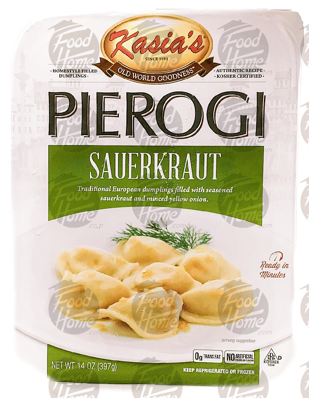 Kasia's  sauerkraut pierogis, pre cooked, frozen container Full-Size Picture